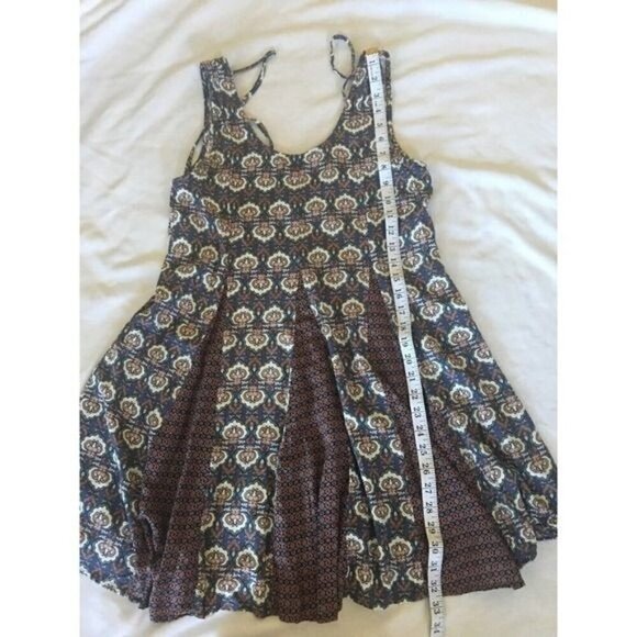 Anthropologie Nectar Clothing Dress Sz Small Multicolor Color Block Back Ties - Picture 10 of 12